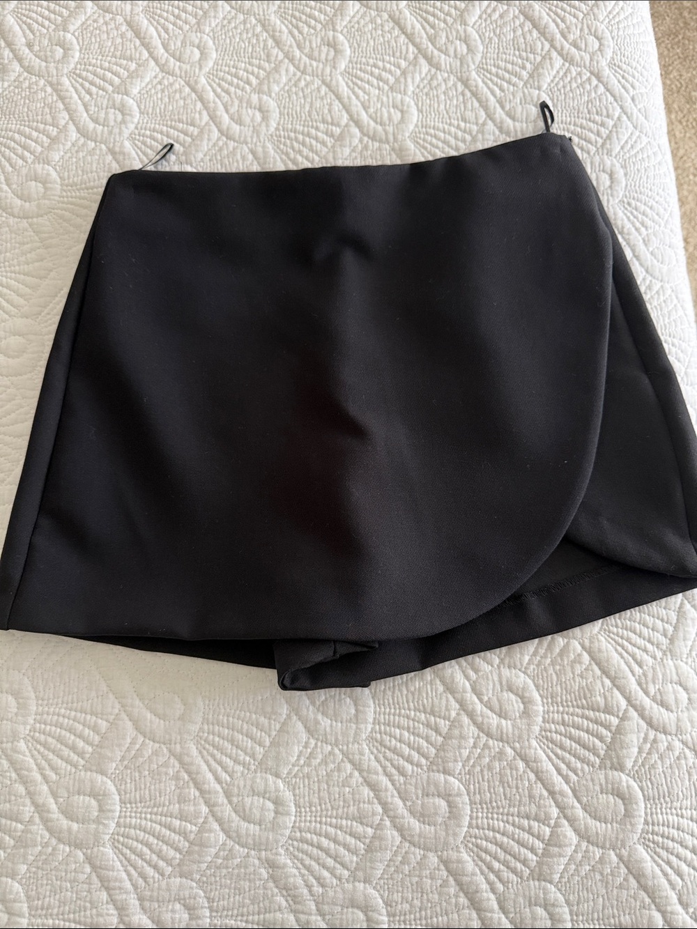 Zara Black Wrap-Front Skort